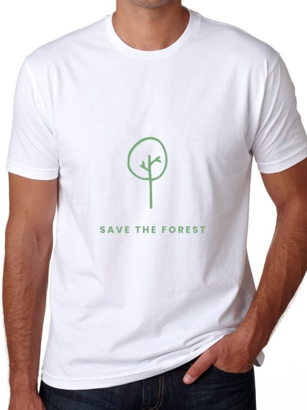 T-Shirt with slogan “Save the forest”